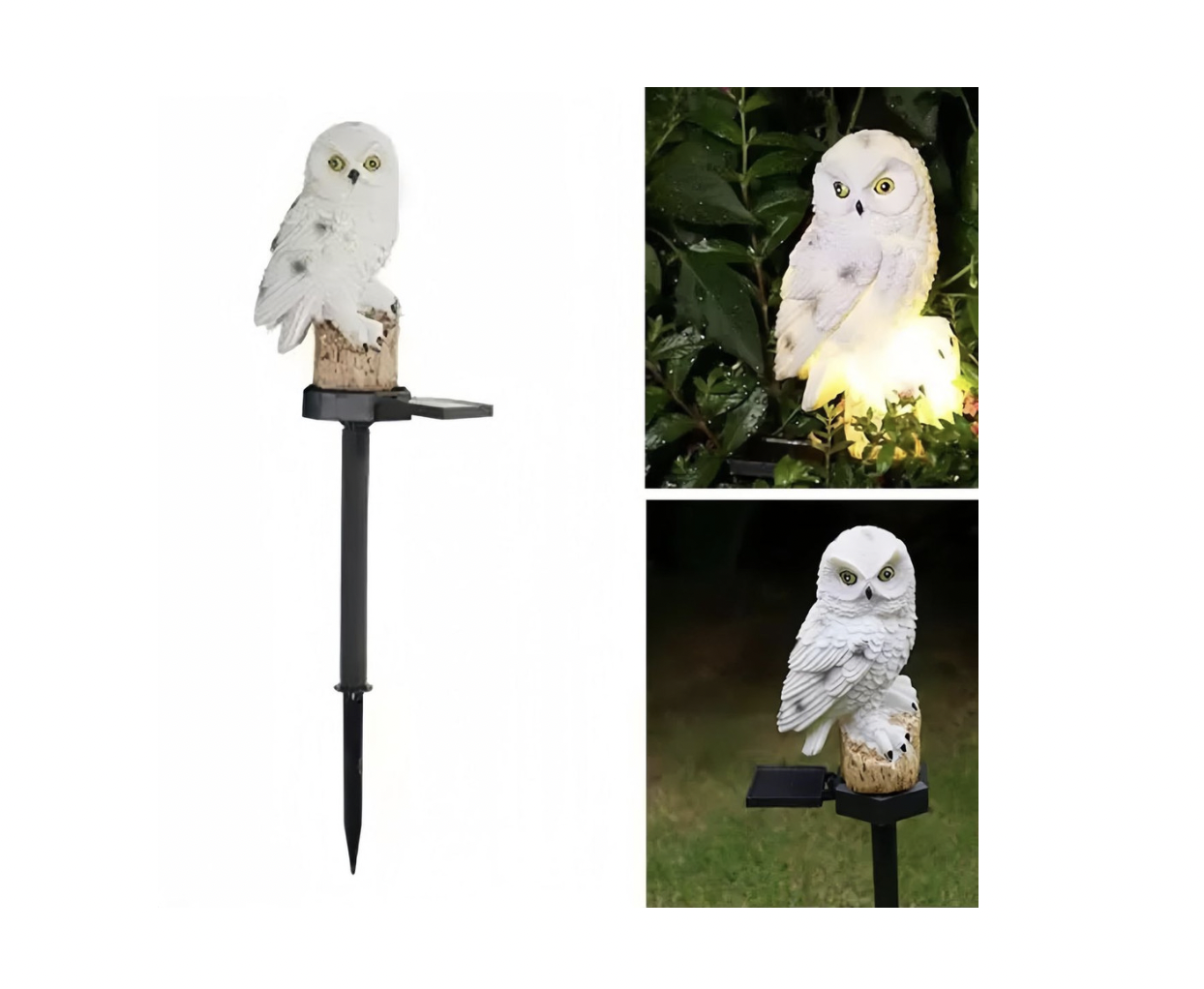 Owl-Shaped Solar Garden Stake Light