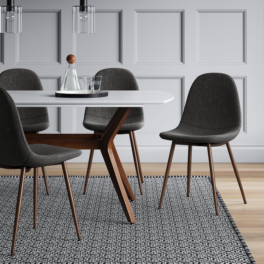 2-Piece Copley Upholstered Dining Chair Dark Gray - Project 62