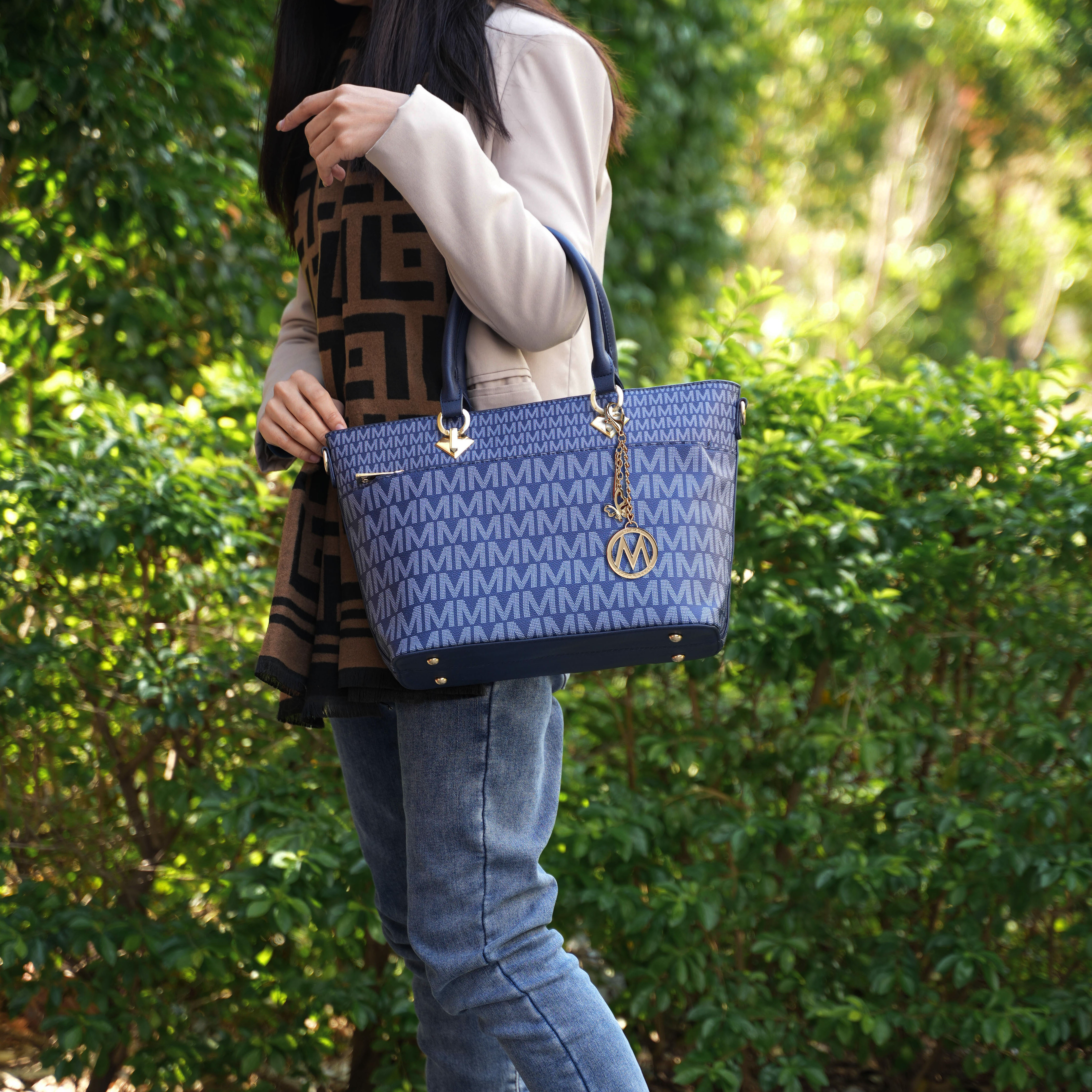MKF Collection Yonah Signature Printed Vegan Leather Women’s Tote Bag by Mia K