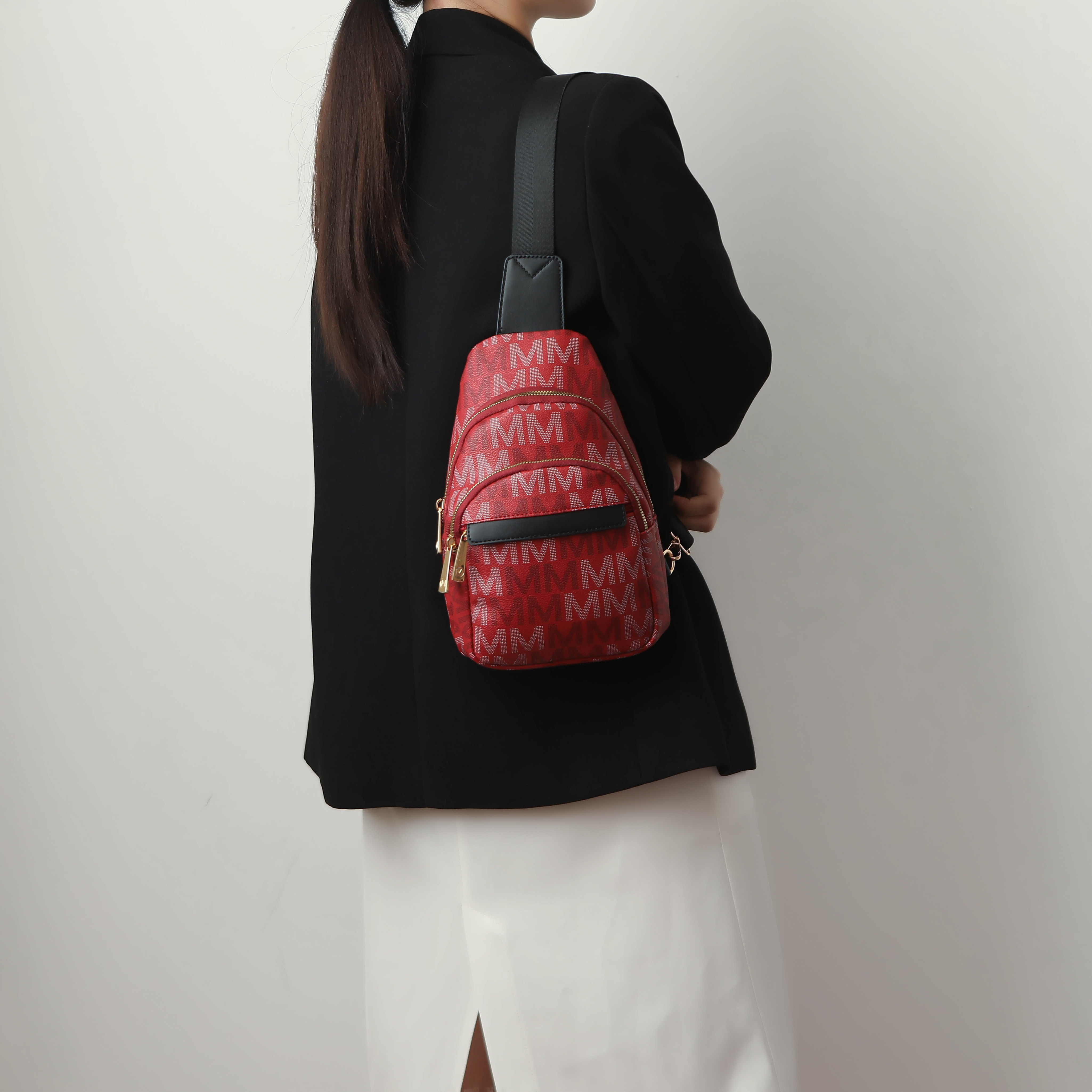 MKF Collection Helaena M logo Printed Women’s Sling Bag by Mia K