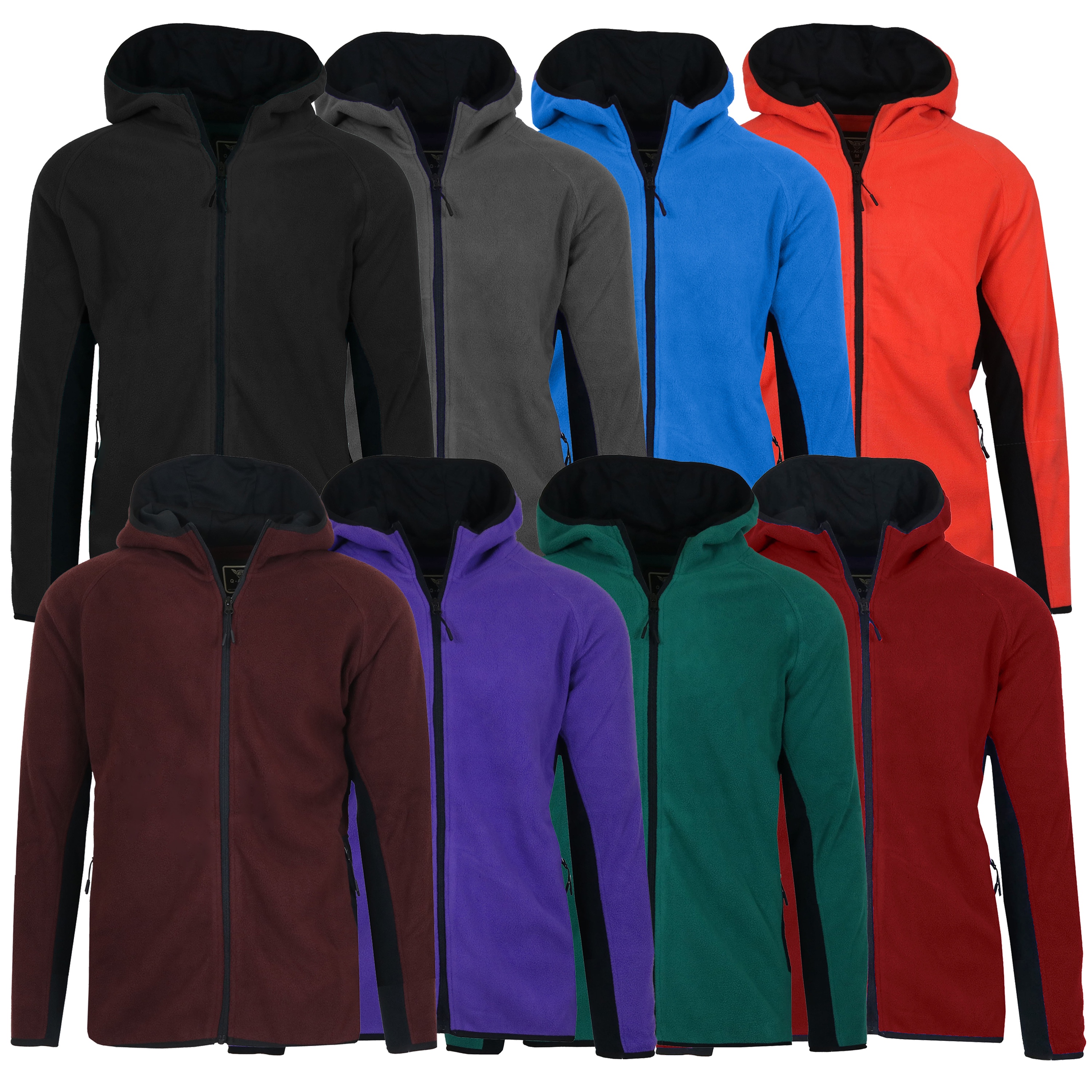 3-Pack Men's Polar Fleece Tech Zip Hoodie (S-2XL)