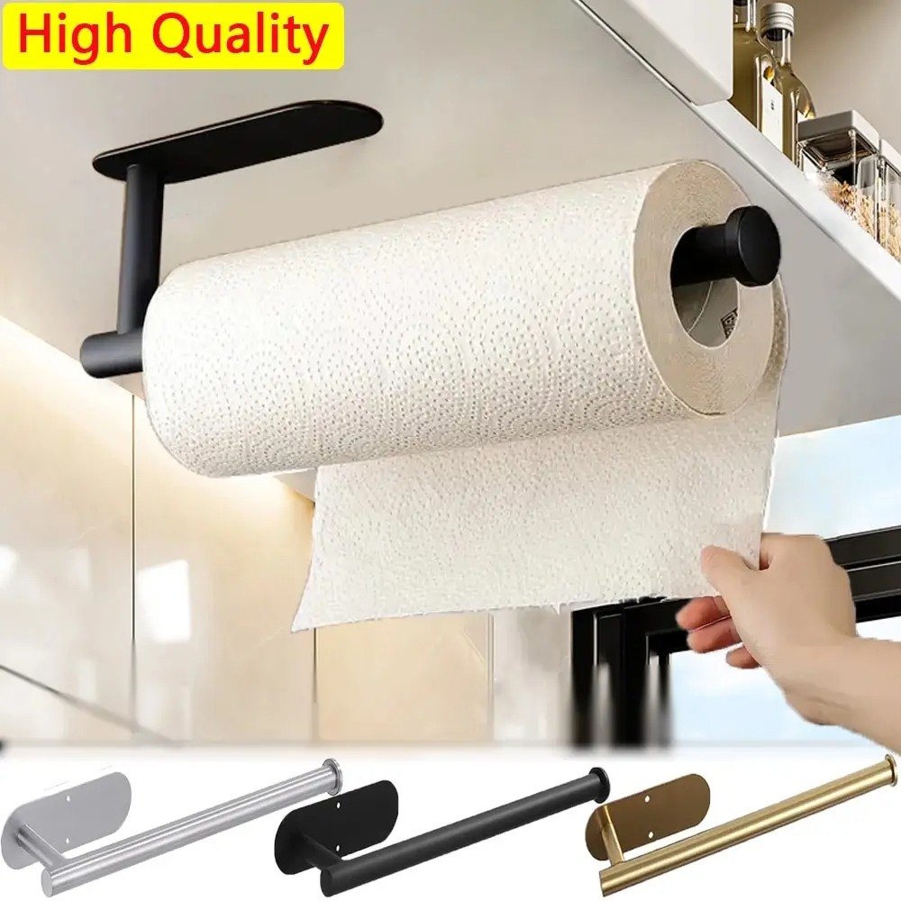 Kitchen Paper Towel Holder Cabinet Storage Napkin Rack Bathroom Accessories