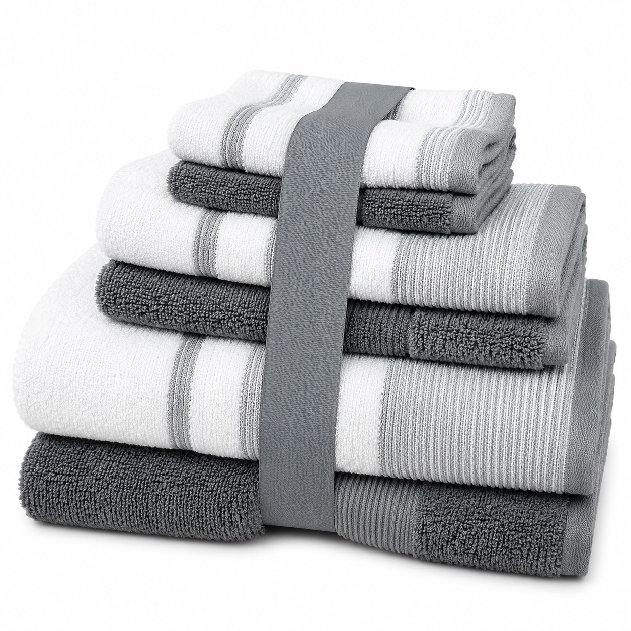 6-Piece Zero Twist Towel Set - 6 Colors