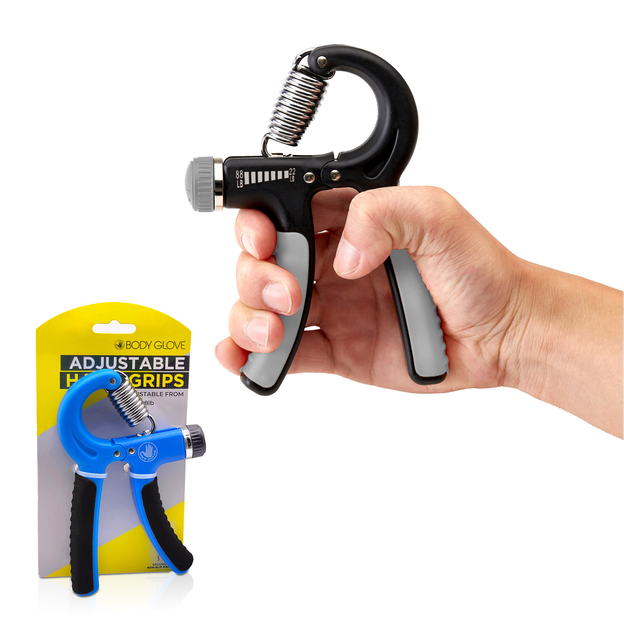 2-Pack Body Glove Resistance Adjustable Hand Grip Strengthener