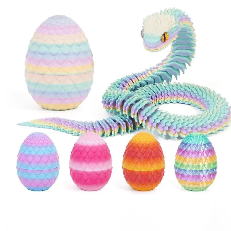 Snake Figurine and Egg Toy