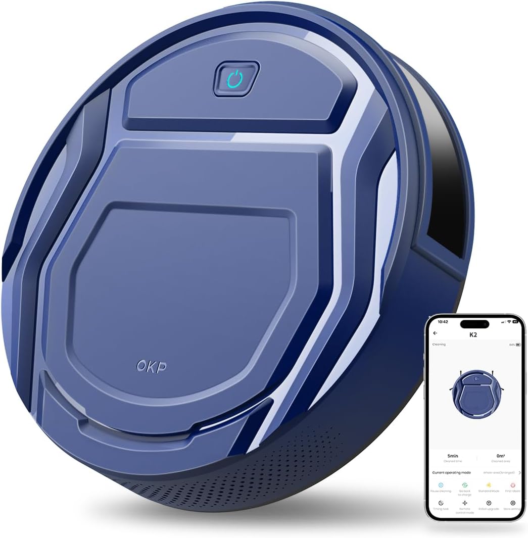 OKP Life K2 Robot Vacuum Cleaner 1800 mAh - BLUE