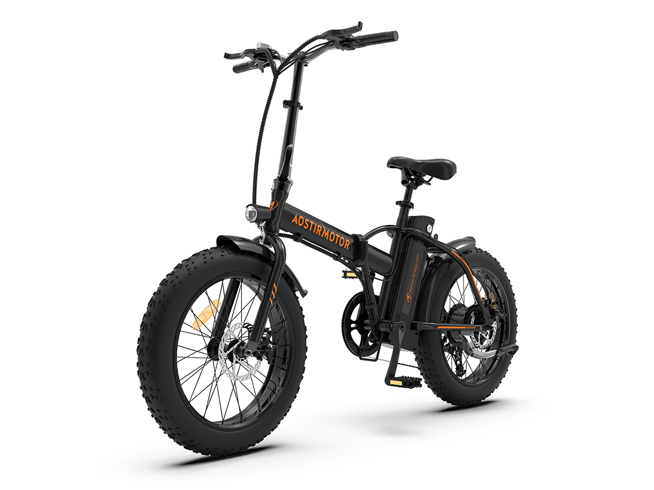AOSTIRMOTOR A20 500W Folding Electric Bike , 20"" * 4"" Fat Tire, 36V 13AH Removable Lithium Battery