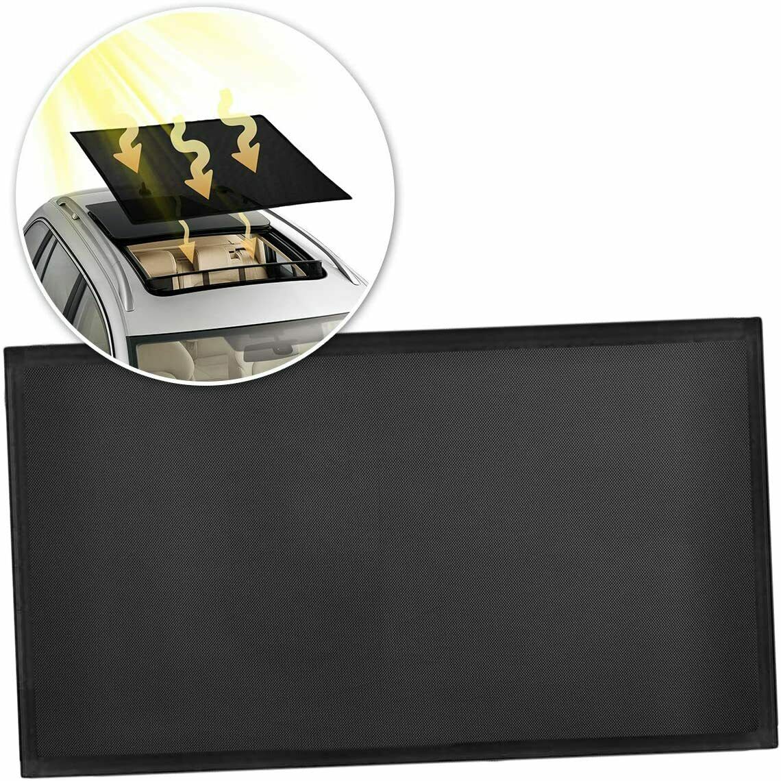 Zone Tech Sunroof Car Vehicle Black Mesh Magnetic Sun Shade Ray Shield