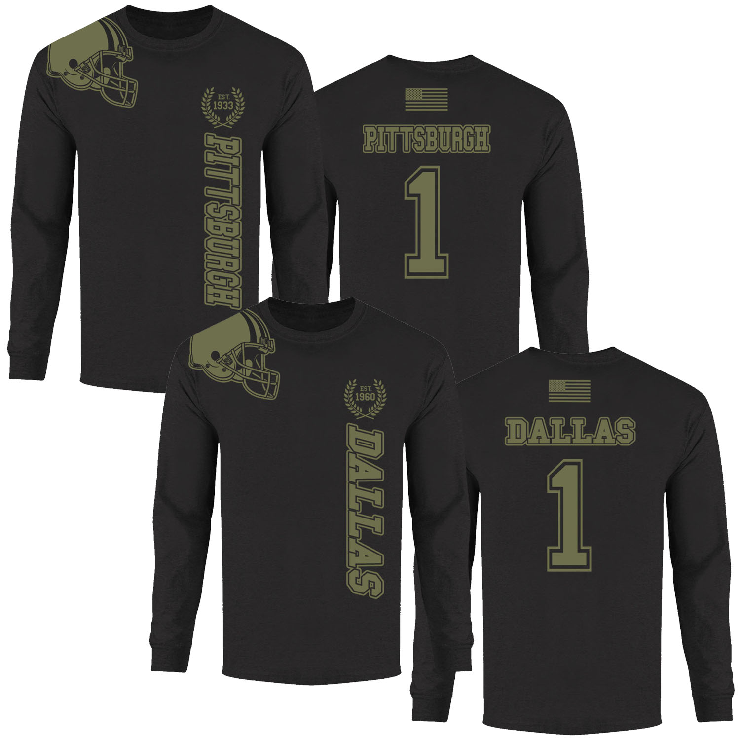 Men's Football Salute Long Sleeve Shirts