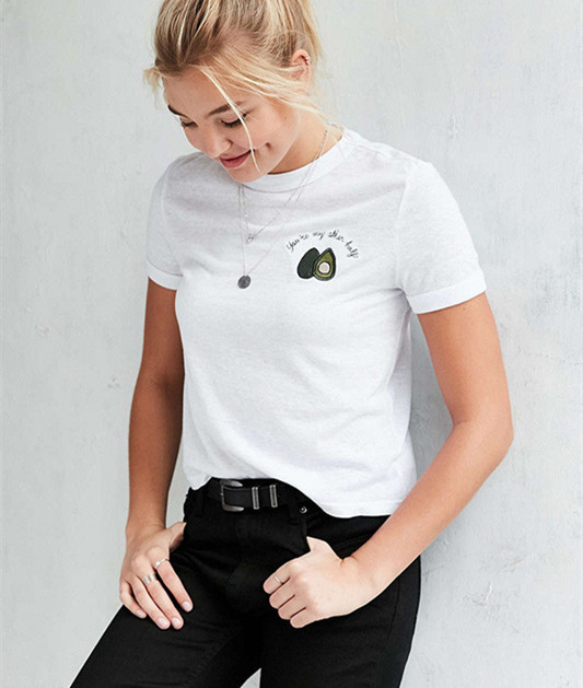 White Short Sleeve T Shirt Alma