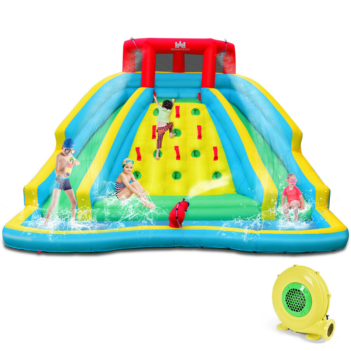 Inflatable Mighty Water Park Bouncer With 730W Air Blower