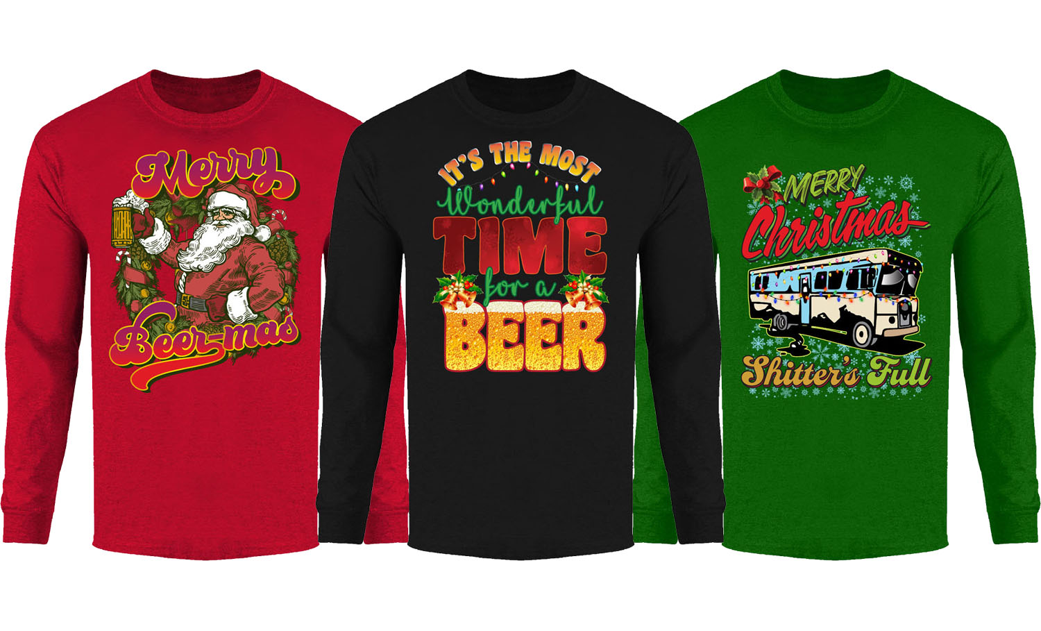 Men Christmas Spirit Long Sleeve Shirt