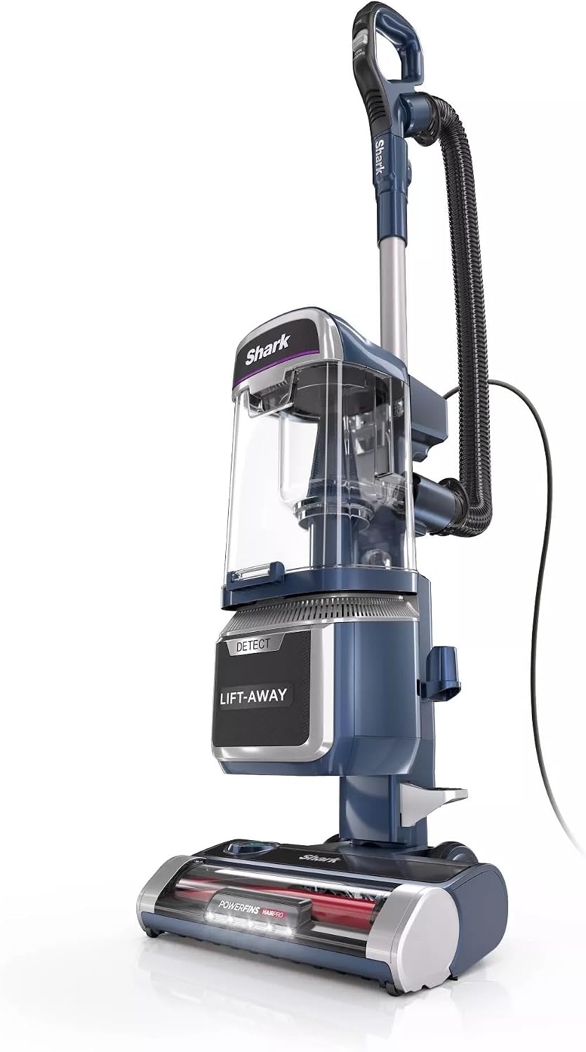 Refurbished Shark Lift-Away PowerFins HairPro Upright Vacuum LA486 – With Odor Neutralizer Technology & LED Headlights(Renewed)