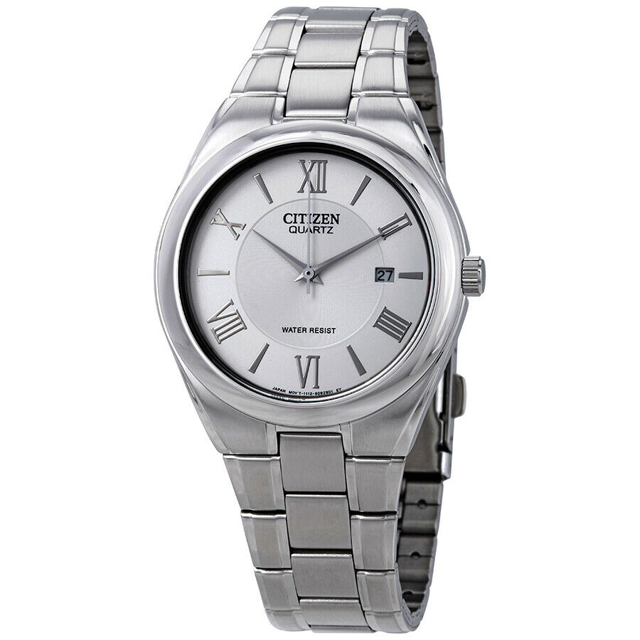 Citizen Men's Bi0950-51a Analog White Dial Stainless Steel Watch