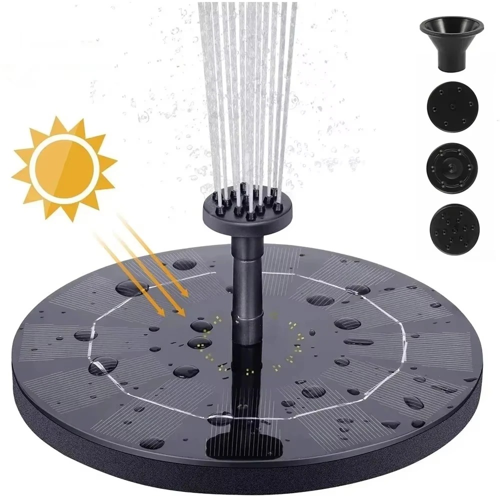 2-Pack Solar Bird Bath Fountain Pump