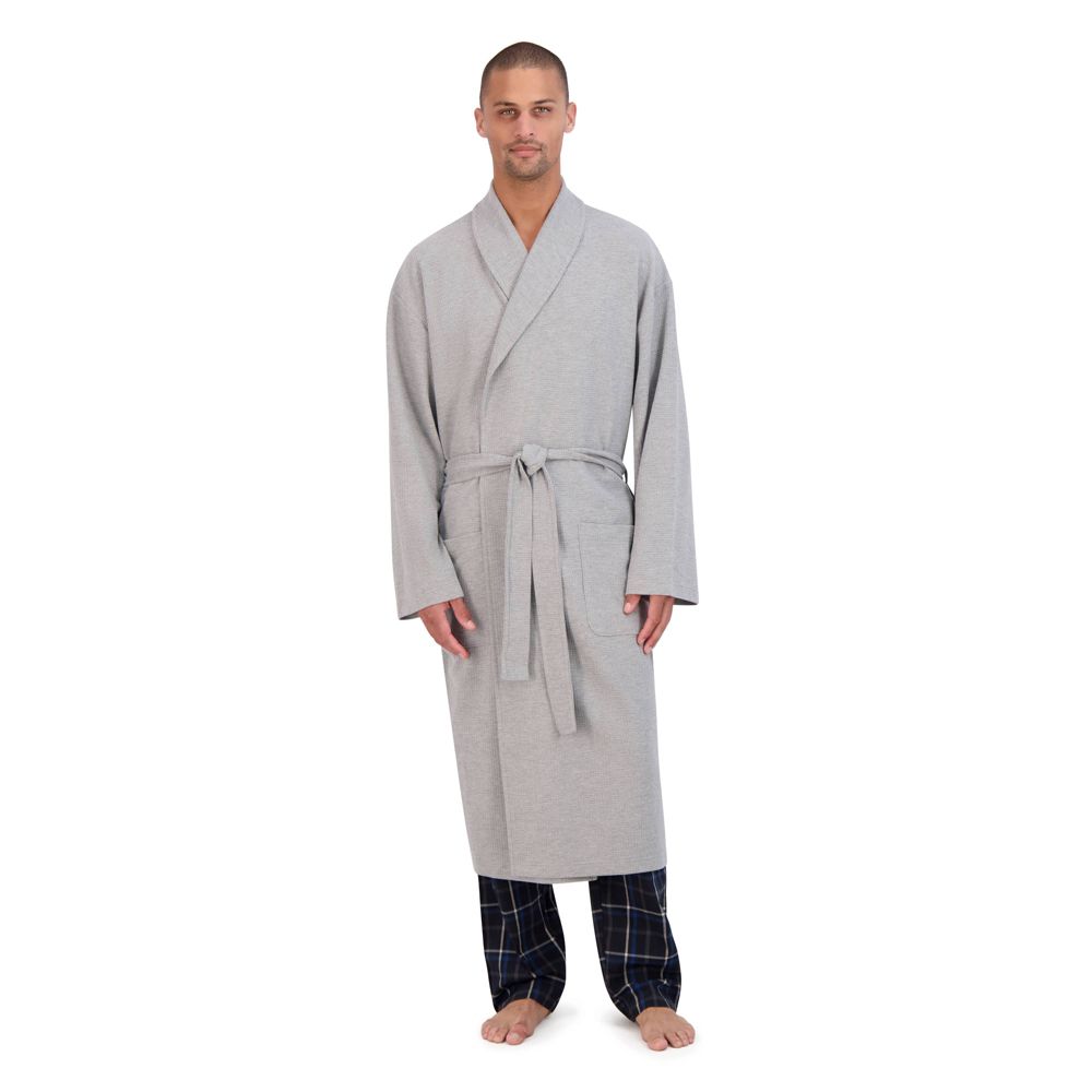 Hanes Premium Men's Solid Waffle Robe