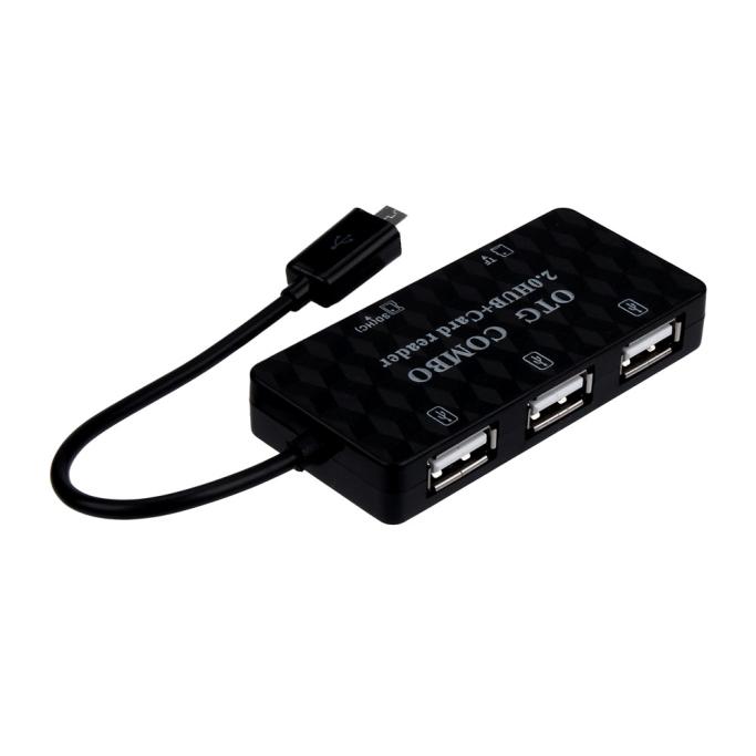 3-Port Micro USB OTG USB 2.0 HUB Adapter SD MMC TF Multi-card Reader 3-Port Micro USB OTG USB 2.0 HUB Adapter SD MMC TF Multi-card Reader