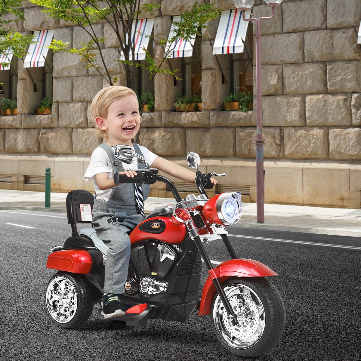 Costway 3 Wheel 6V Kids Ride On Motorcycle