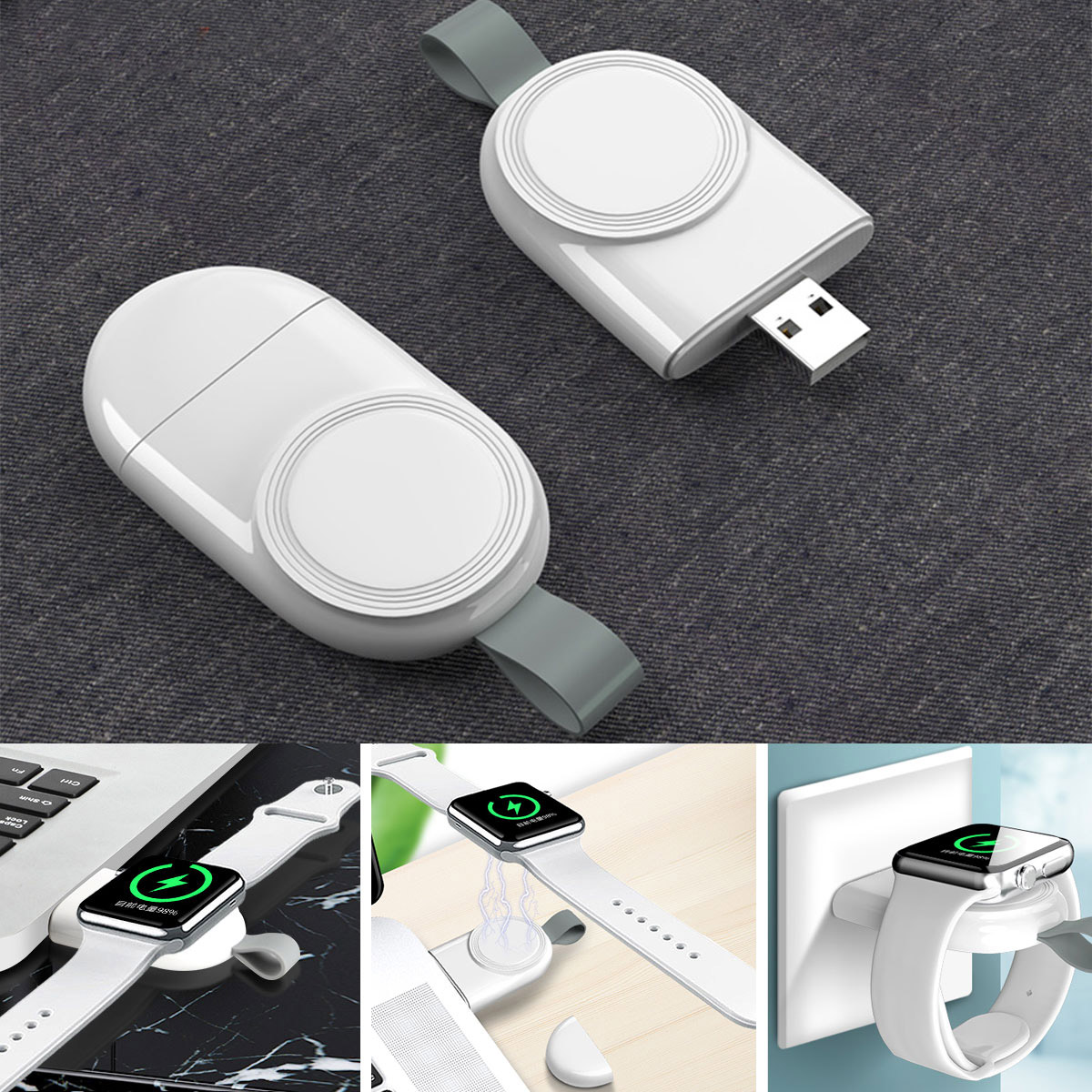 Magnetic Portable Wireless Charger USB Charging For Apple Watch