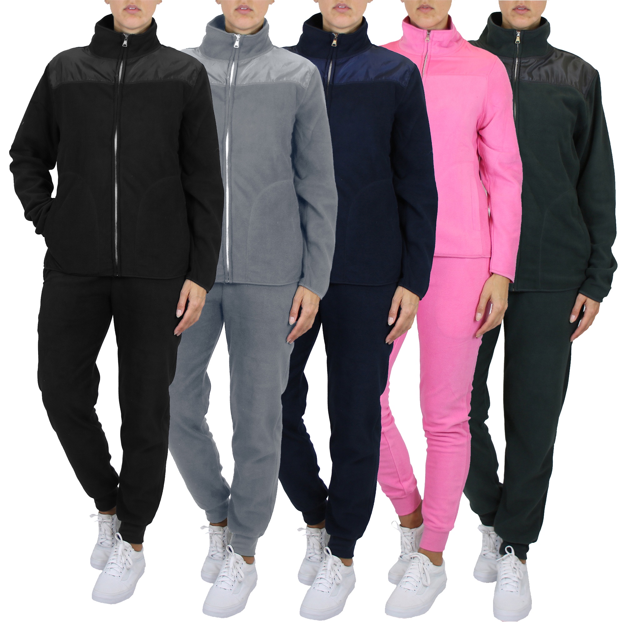 2-Pack Women's 2-Piece Fashion Sweater & Jogger Polar Fleece Matching Sets