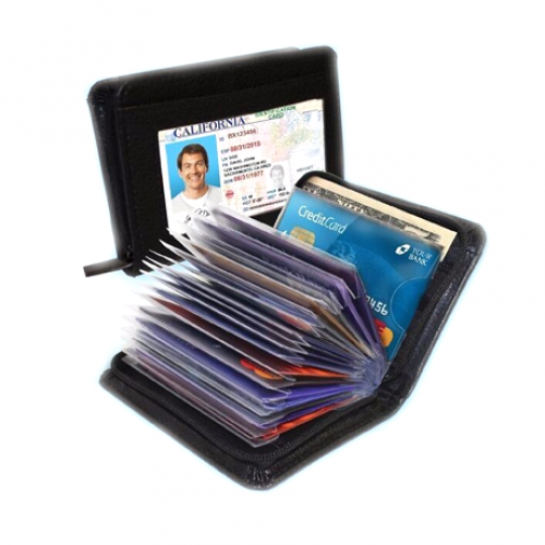 RFID Blocking Leather Wallet for Men and Women
