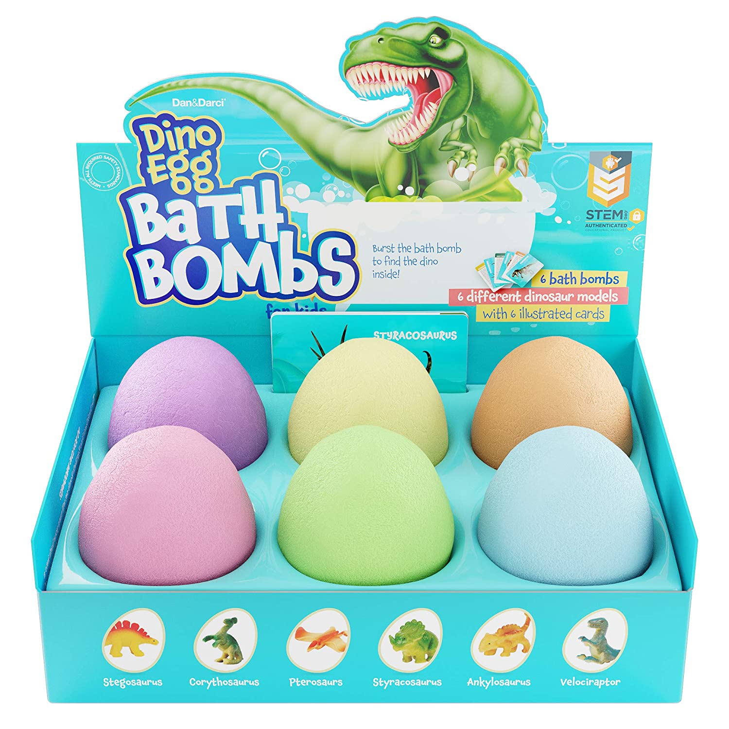 Dino Bath Bomb for Kids with Surprise Dinosaur Inside