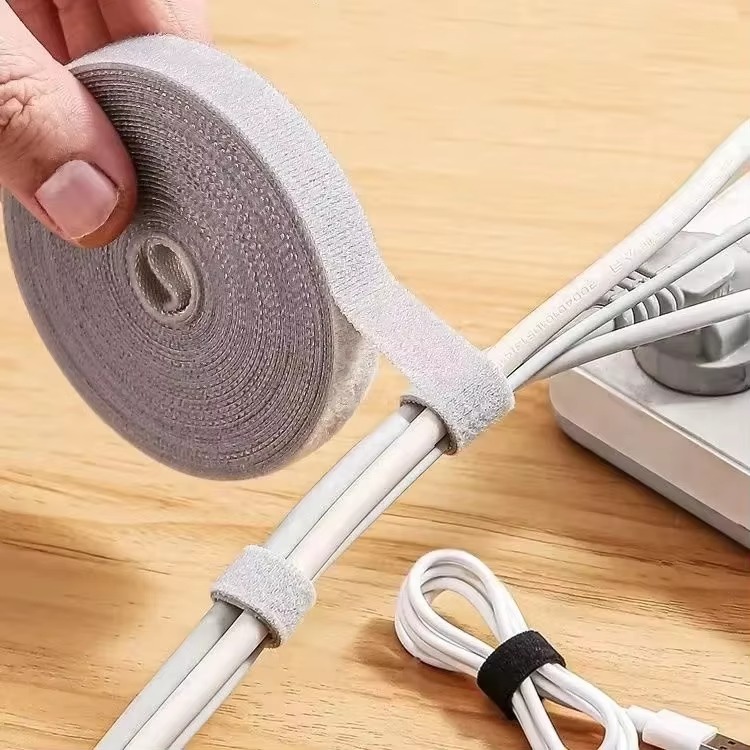3-Pack Self-Gripping Double Side Hook Cable Ties Reusable Fastening Tape Cable Ties