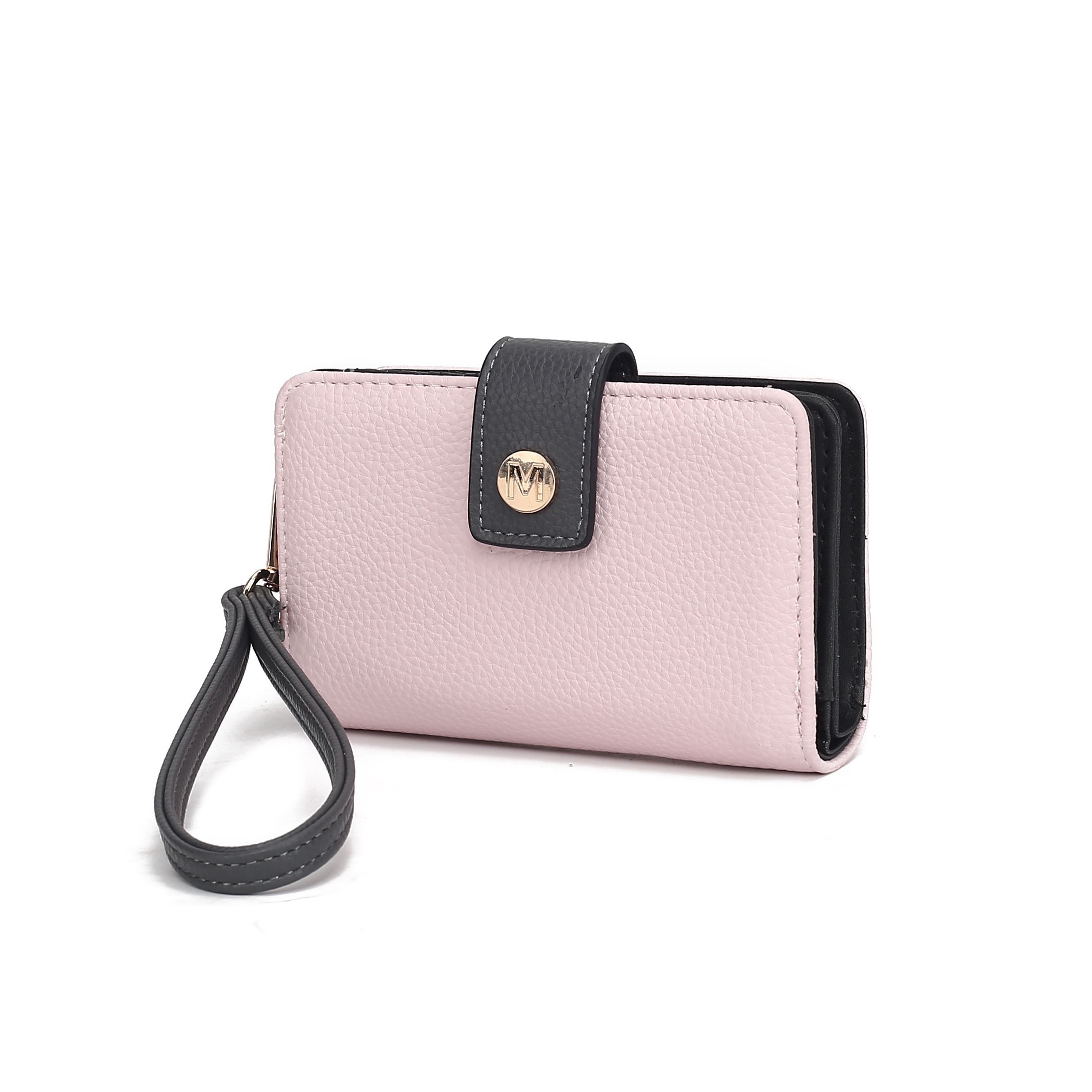 MKF Collection Shira Color Block Vegan Leather Women’s Wallet with wristlet by Mia K