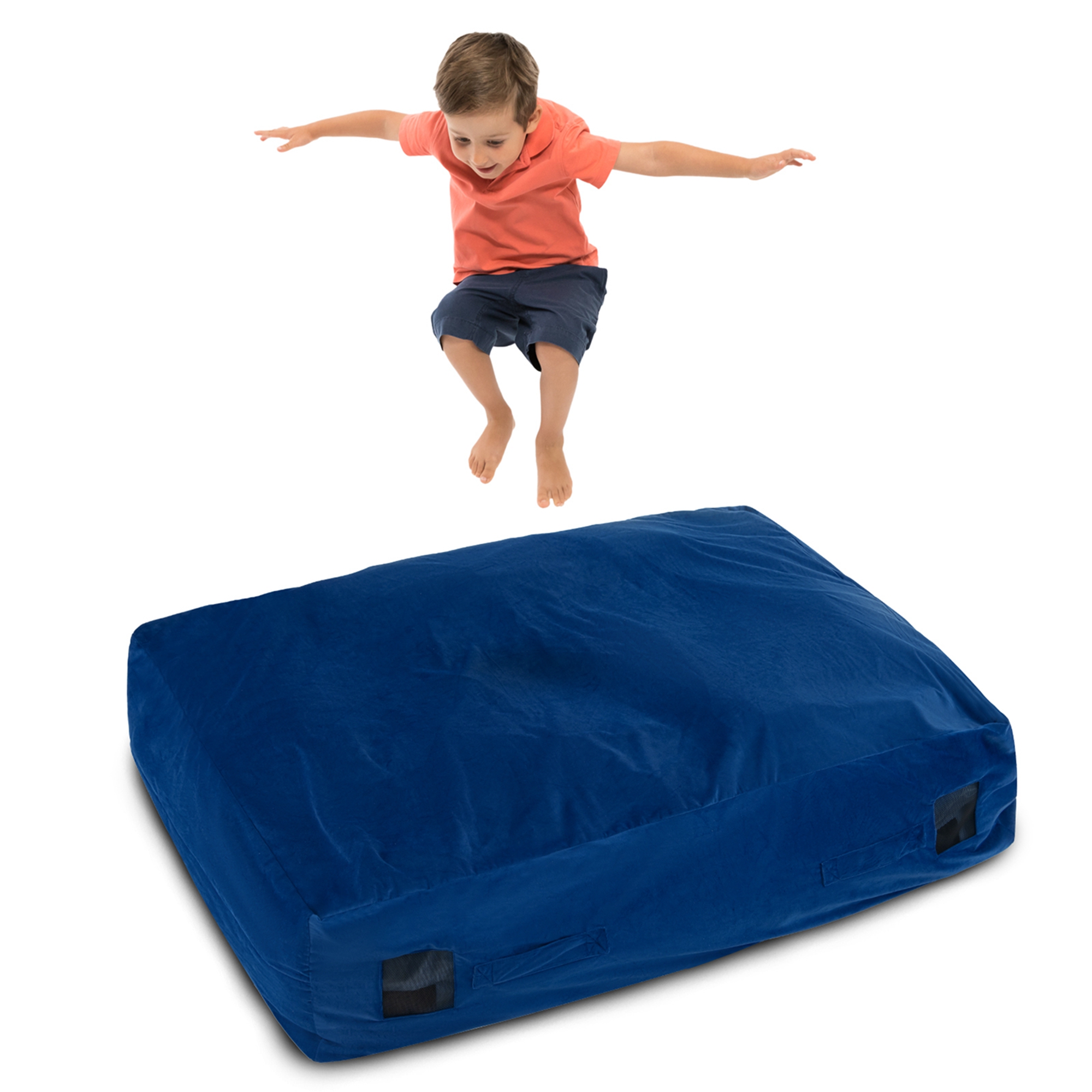 Crash Pad Sensory Mat with Foam Blocks and Washable Velvet Cover
