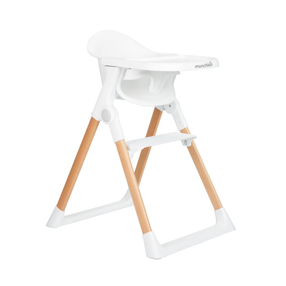 Munchkin Float Easy Clean Foldable High Chair - Compact Modern Design - Whi