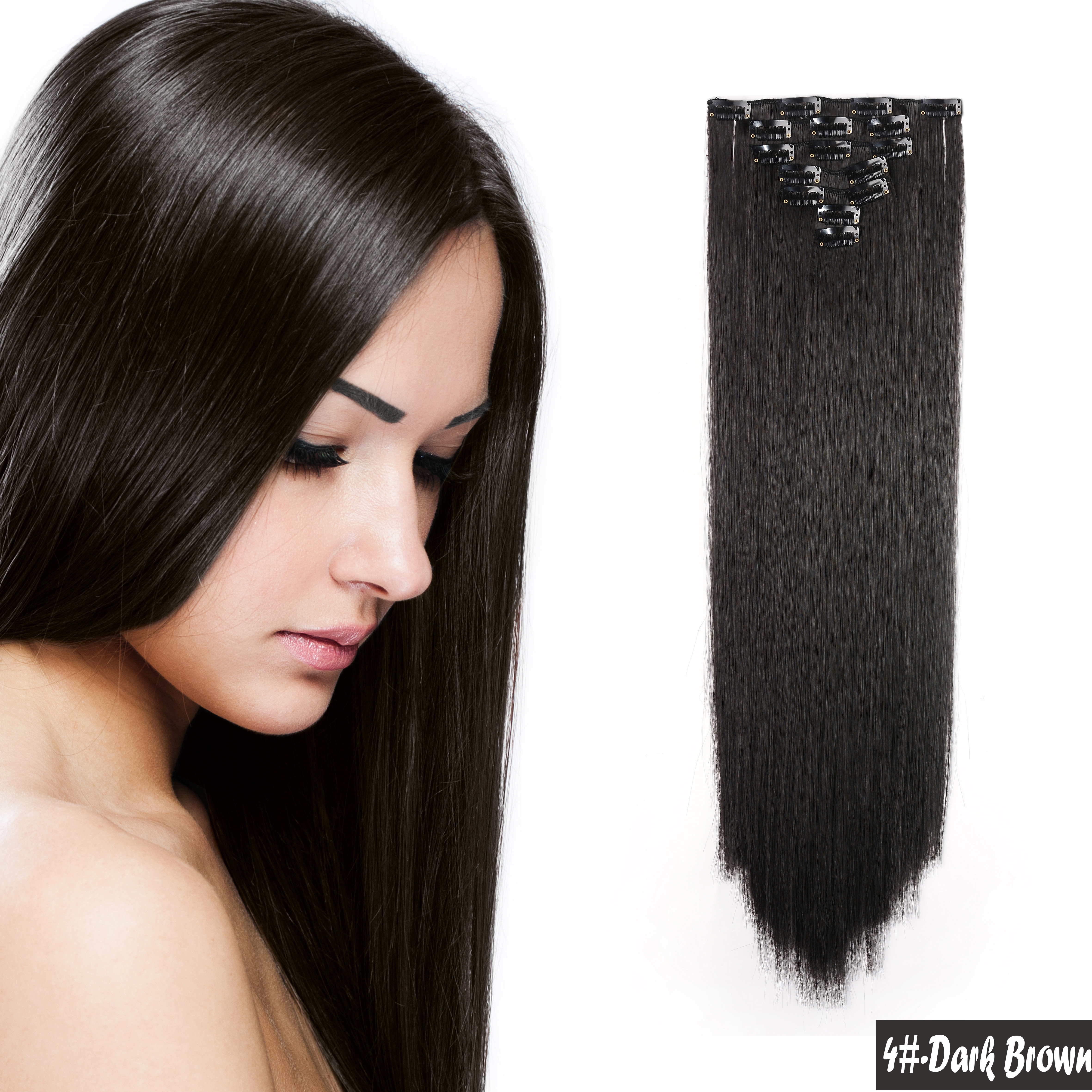 7Piece 24" Full Head Clipin Hair Extensions BelleChic