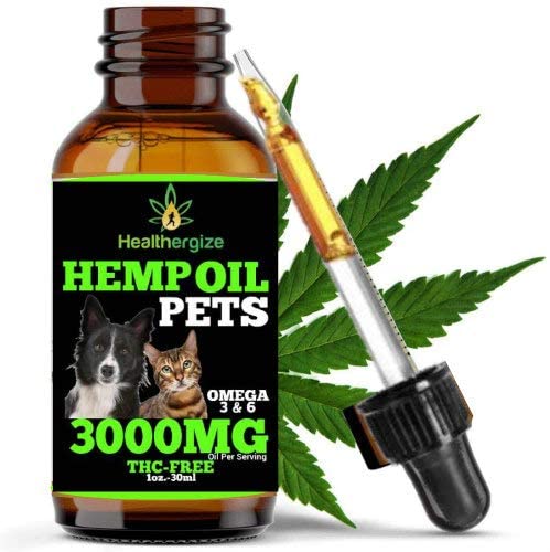 Natural Hemp Oil For Dogs & Cats-Joint Pain, Separation Anxiety, Calming