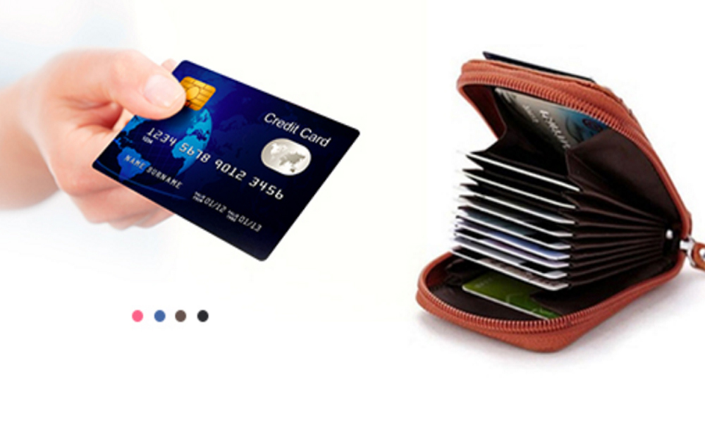 RFID Card Wallet Genuine Leather