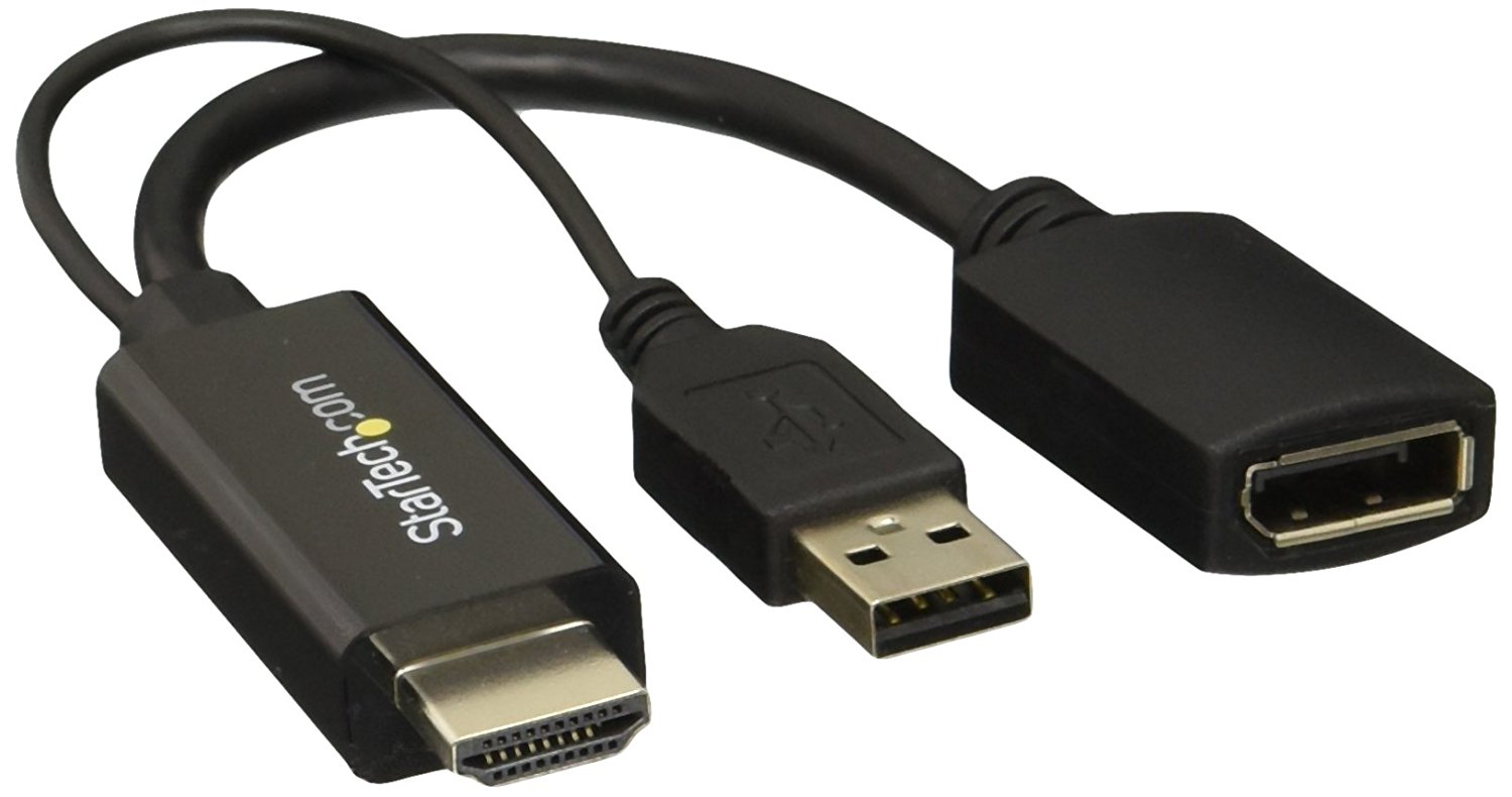 StarTech HDMI to DisplayPort Converter HDMI to DP Adapter with USB