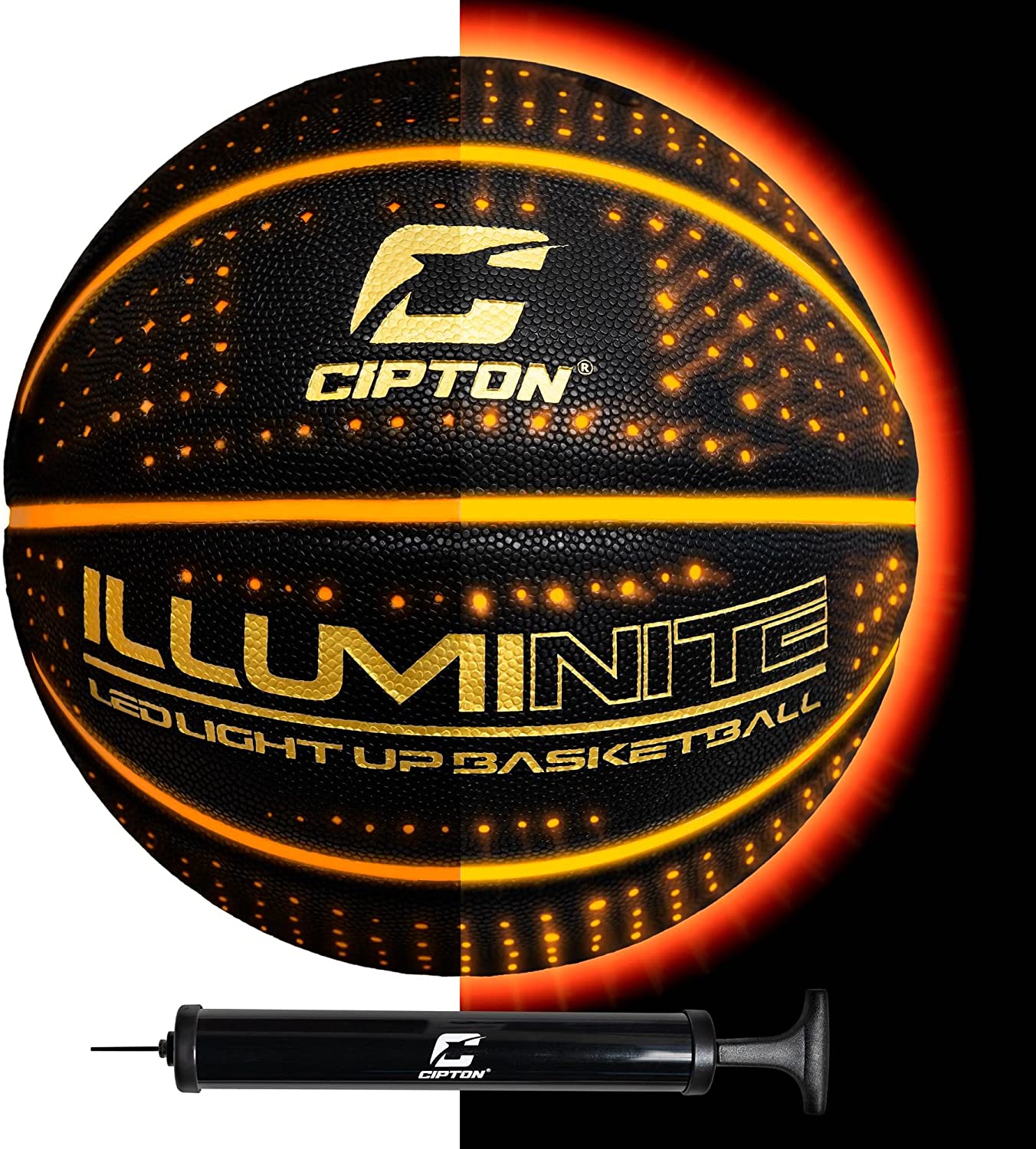 Cipton LED Light Up Microfiber Composite Leather Official Size Basketball