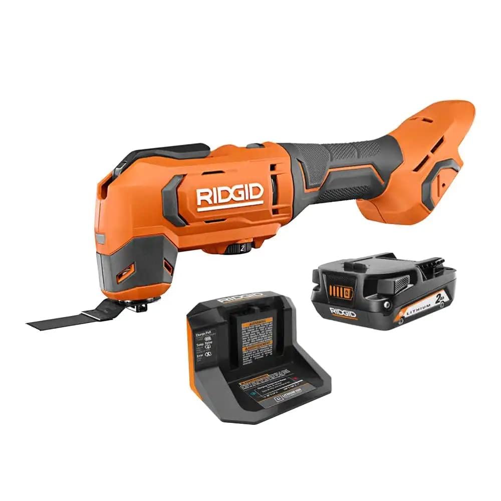 RIDGID 18V Cordless Oscillating Multi-Tool Kit with 2.0Ah Battery