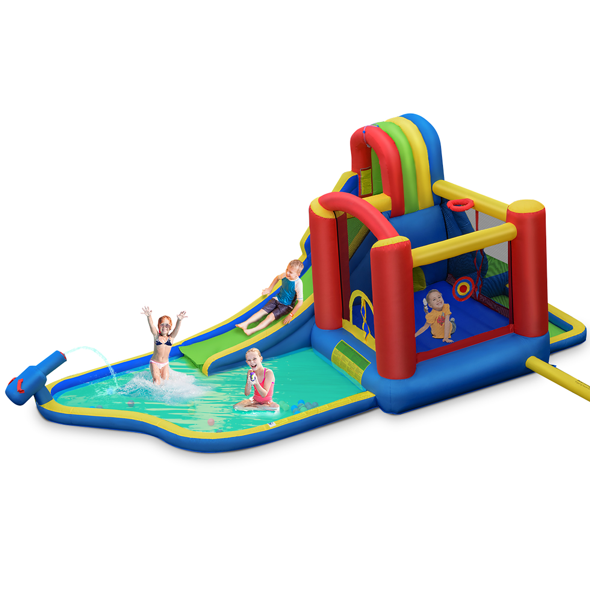 Costway Inflatable Bounce House Castle Pool Without Blower