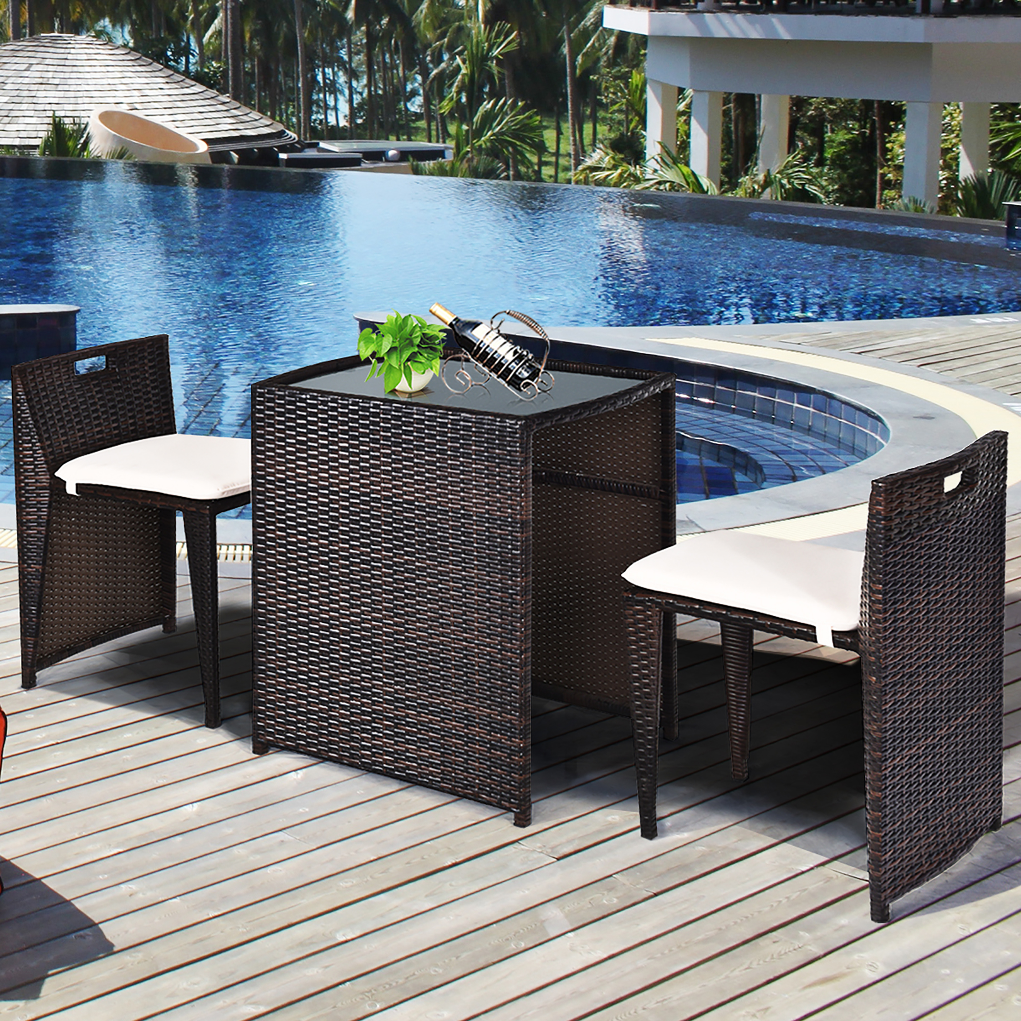 3 Piece Set: Outdoor Dining Set