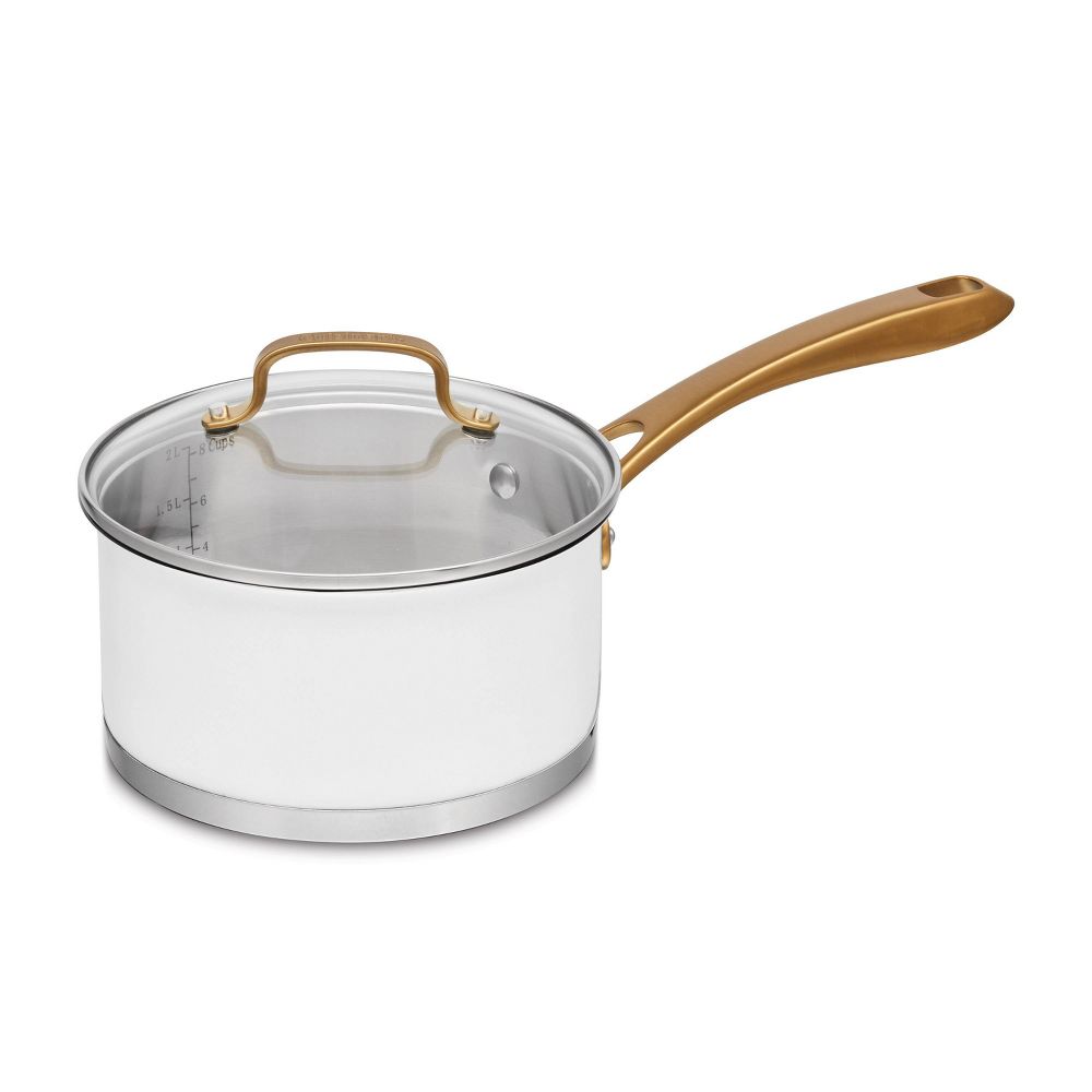 Cuisinart 2.5qt Stainless Steel Saucepan with Cover - Brushed Gold