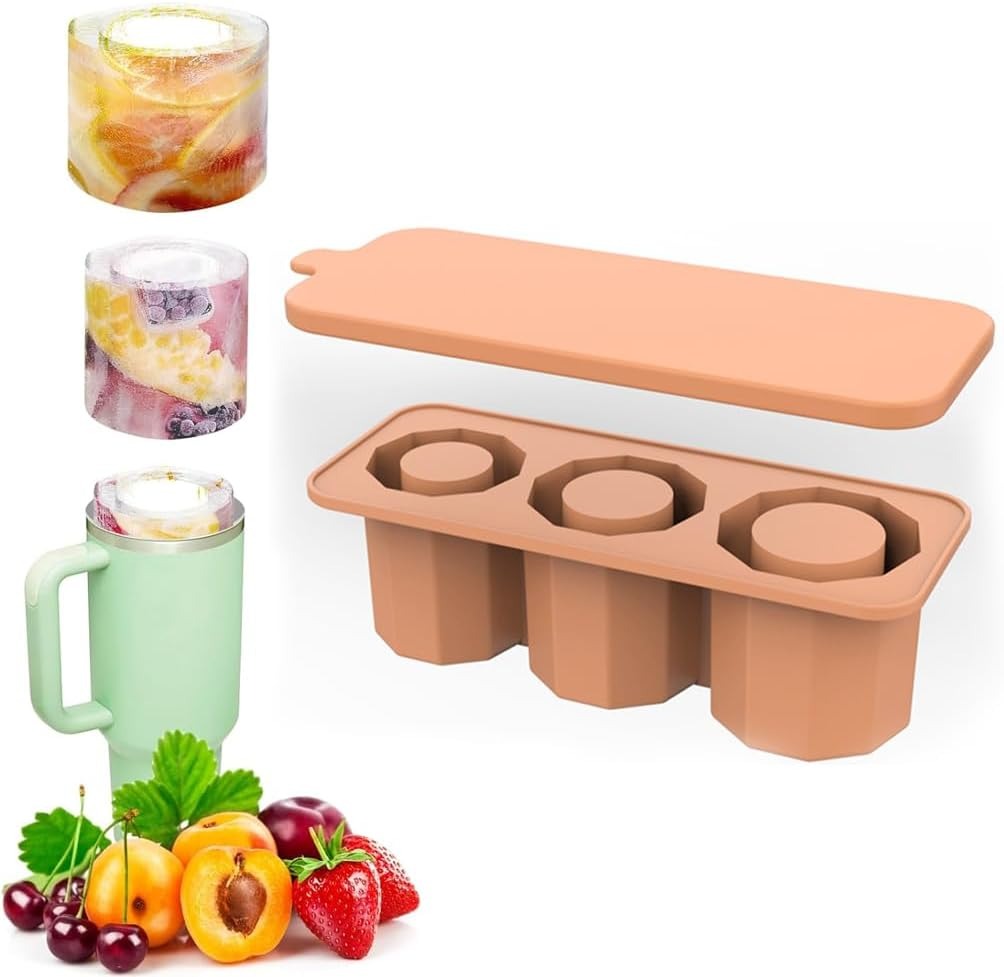 Ice Mold for Stanley Cup, Silicone Ice Cube Tray w/ Lid