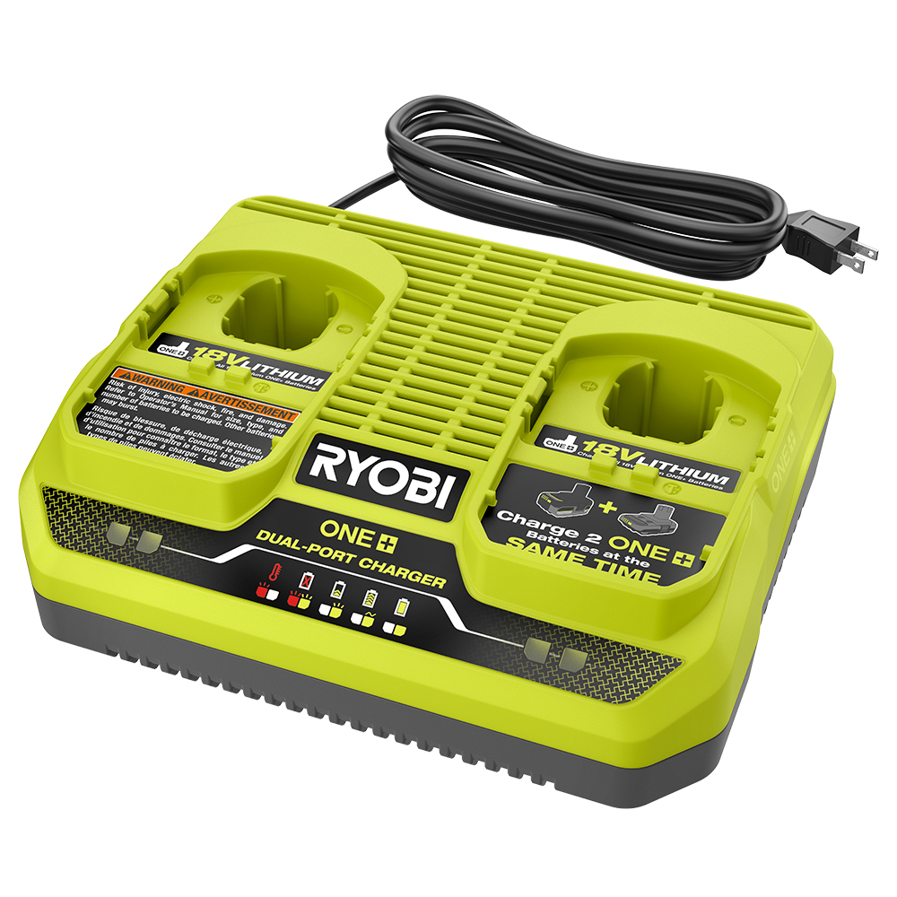 RYOBI 18V Dual Port 4-Amp Parallel Charger (Tool-Only)
