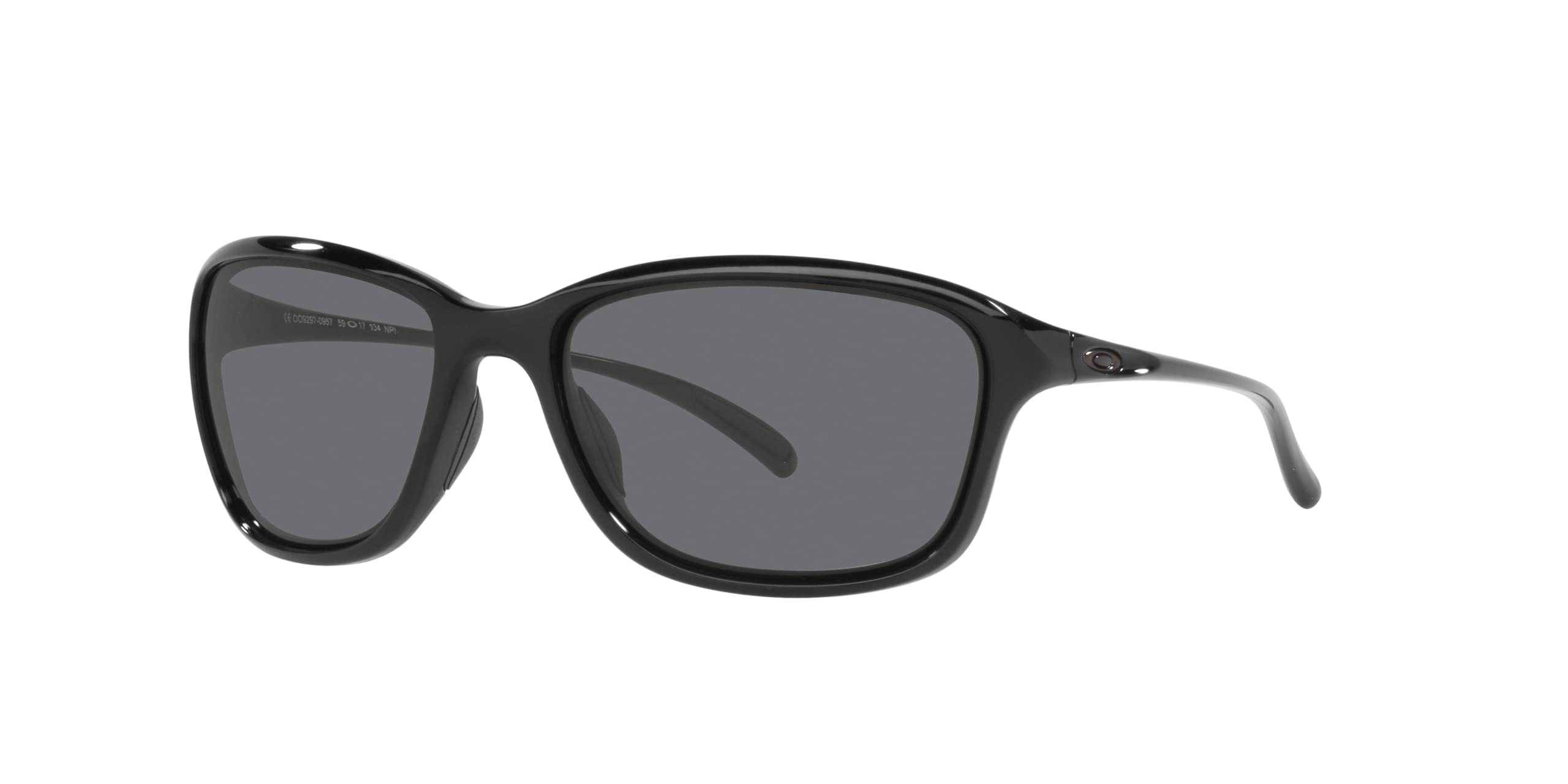 Oakley Woman Sunglasses Polished Black Frame, Grey Lenses, 59MM