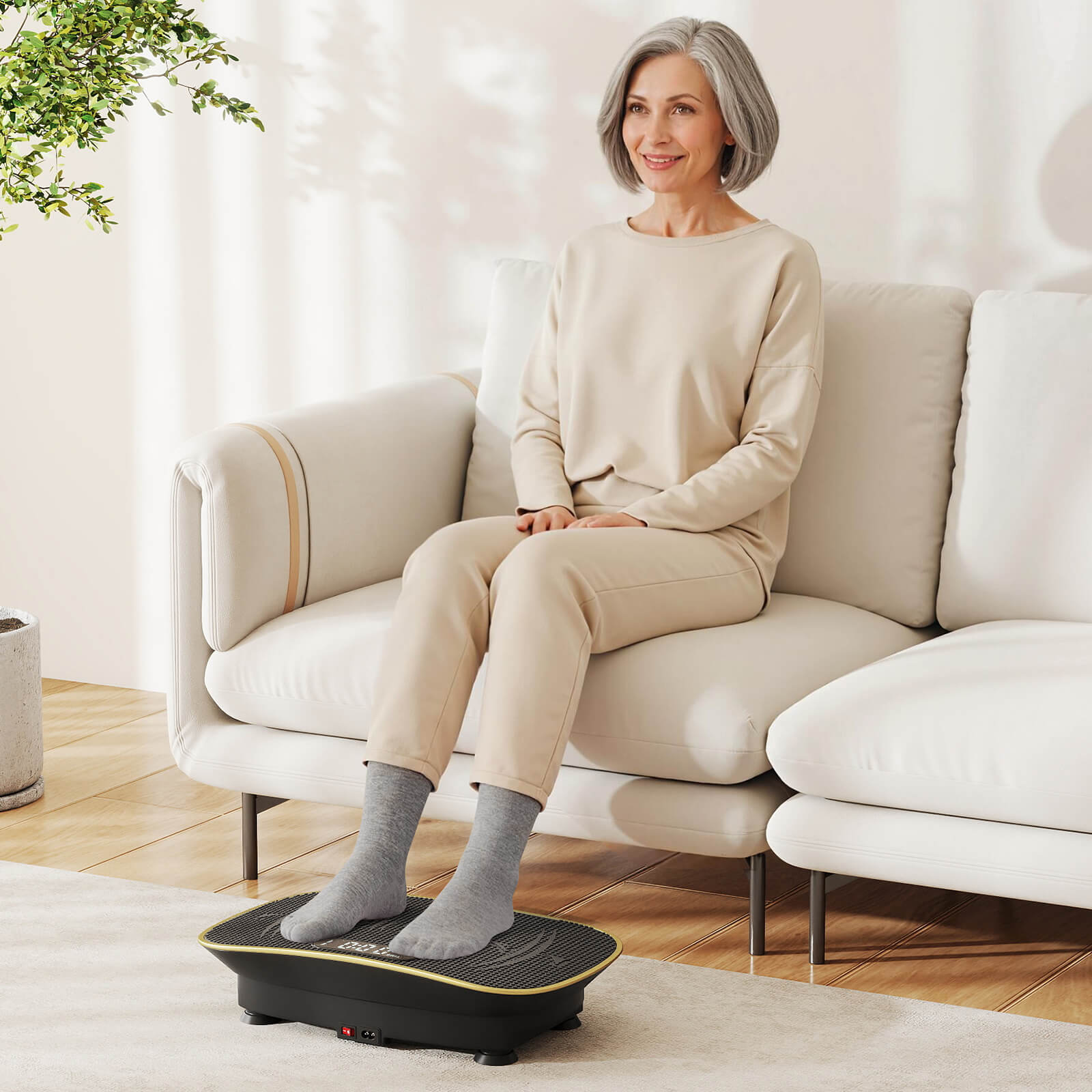 Goplus Vibration Plate Exercise Machine - 10 Speed