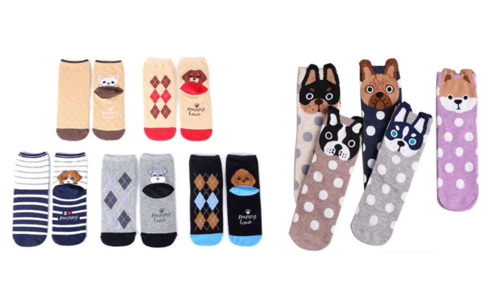 Dog's Face on Socks