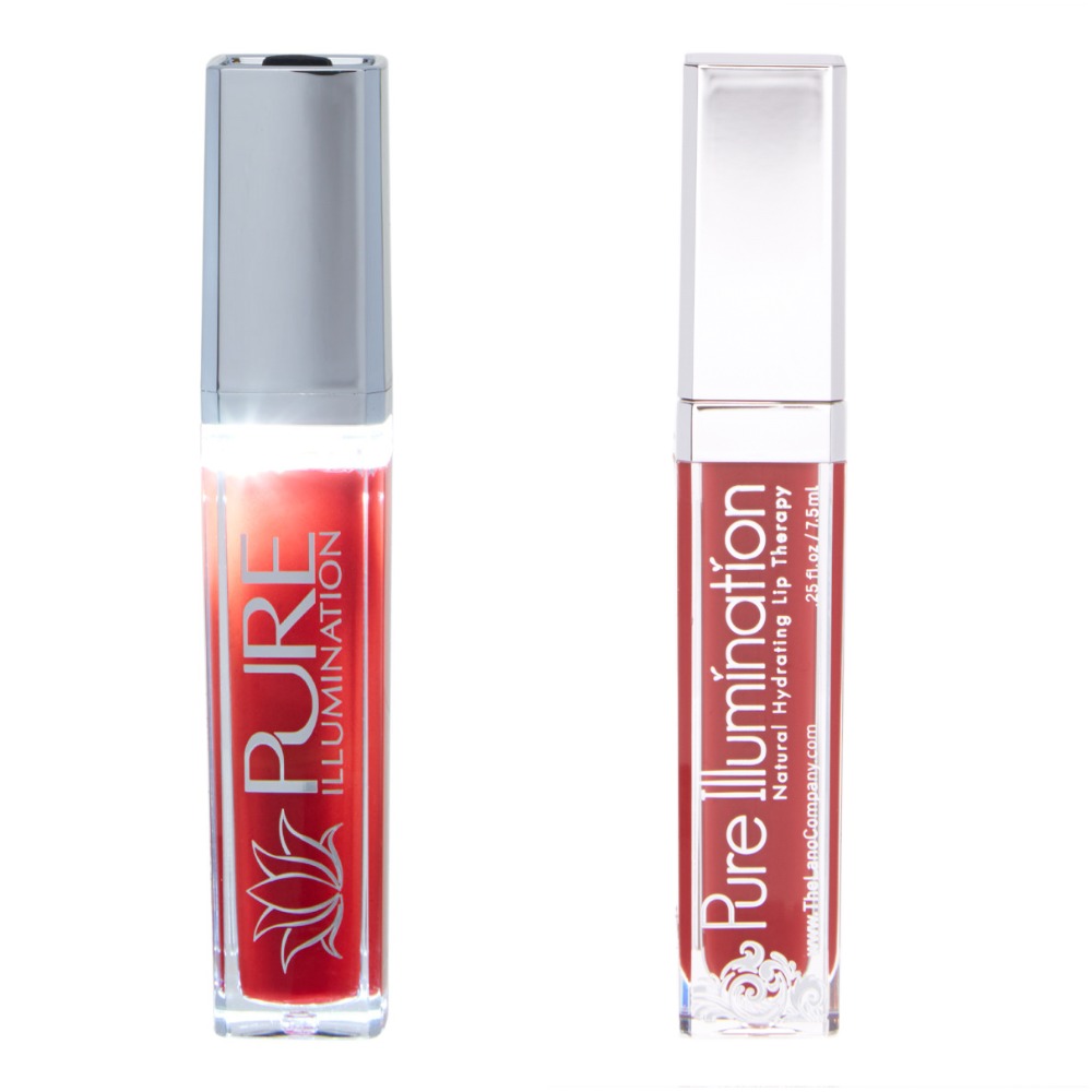 Light Up Lip Gloss with LED Light & Side Mirror - Set of Two
