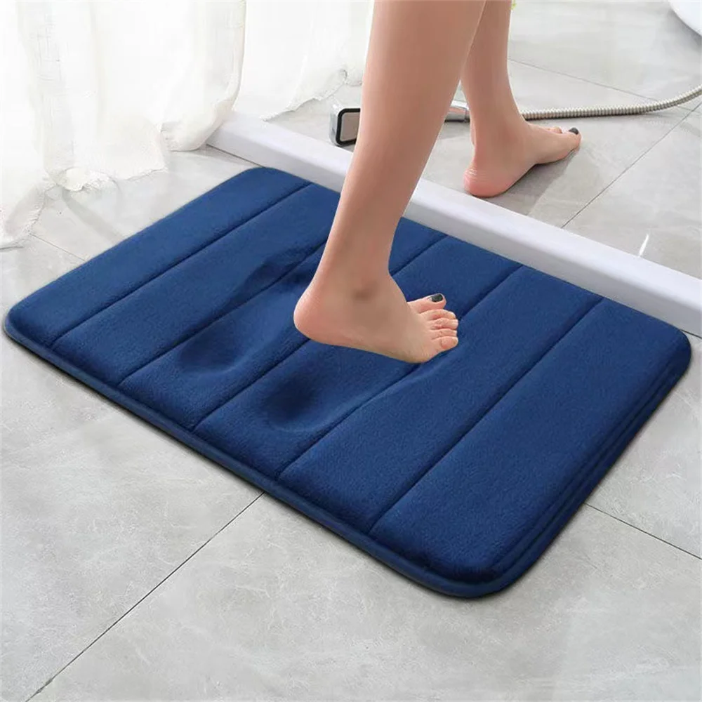 Super Absorbent Bath Mat Non Slip Rugs Bathroom Carpets Soft Memory Foam Floor Mat Bedroom Toilet Floor Shower Rug Home Décor