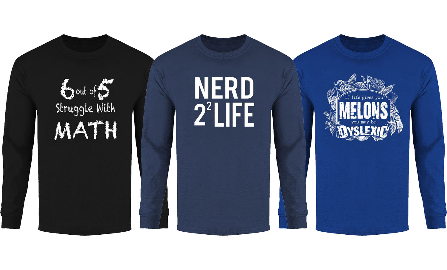 Men Funny Nerd Long Sleeve Shirt