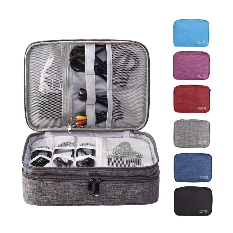 Travel Electronics Organizer Universal Cable Organizer Bag Waterproof Cable Storage Bag - 6 Colors