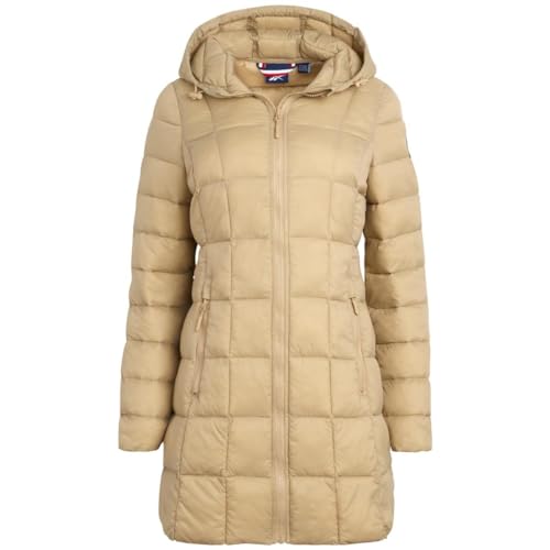 REEBOK WOMENS CLASSIC LONG GLACIER SHIELD COAT - SIZE MEDIUM - BIEGE - OLRB602EC - New