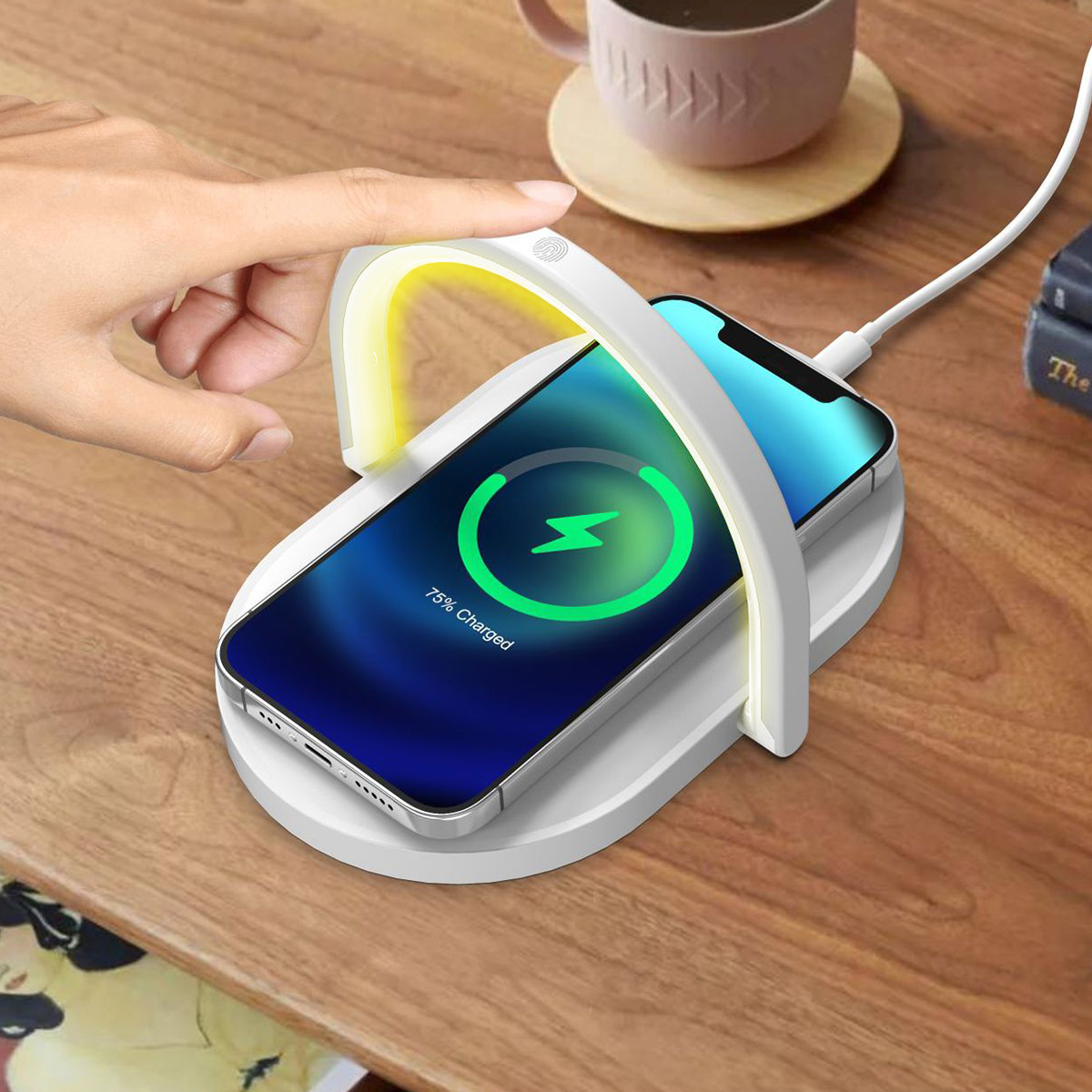 Zummy 3 in1 LED Desk Lamp W/Fast Wireless Charger Bedside Light